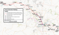 Map of the Pune Suburban Railway network