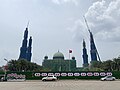 The mosque in 2023, as its domes and minarets were removed