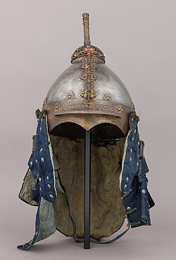 Helmet from the Qing dynasty in China, 18th century