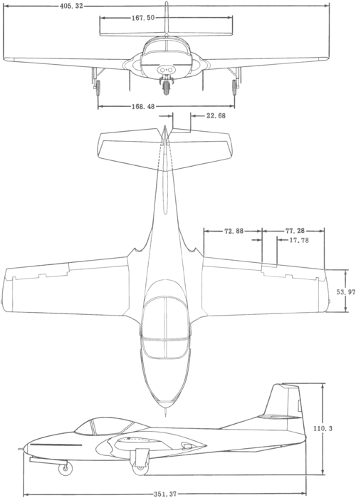File:Cessna T-37B Tweet 3-view line drawing.png