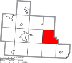 Location of Rome Township in Athens County