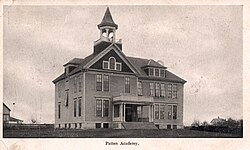 Postcard depicting Patten Academy ca. 1905.