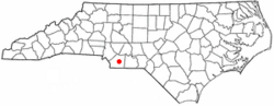 Location of Wingate, North Carolina