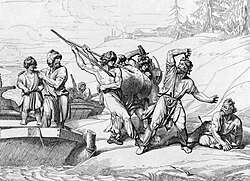 Death of Askold and Dir. Engraving by Fyodor Bruni, 1839
