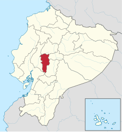 Location of the Bolívar Province in Ecuador.