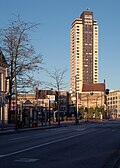 Eindhoven, residential tower De Regent from the Keizersgracht
