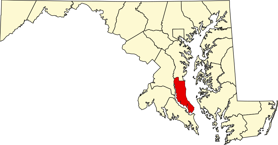 File:Map of Maryland highlighting Calvert County.svg