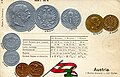 Numismatic postcard designed by German businessman (Hugo Semmler) from 1900 with the Civil Ensign
