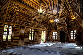 The interior of the Wooden Mosque of Neyshabur