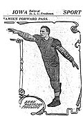 Image 191906 St. Louis Post-Dispatch photograph of Brad Robinson, who threw the first legal forward pass and was the sport's first triple threat (from History of American football)