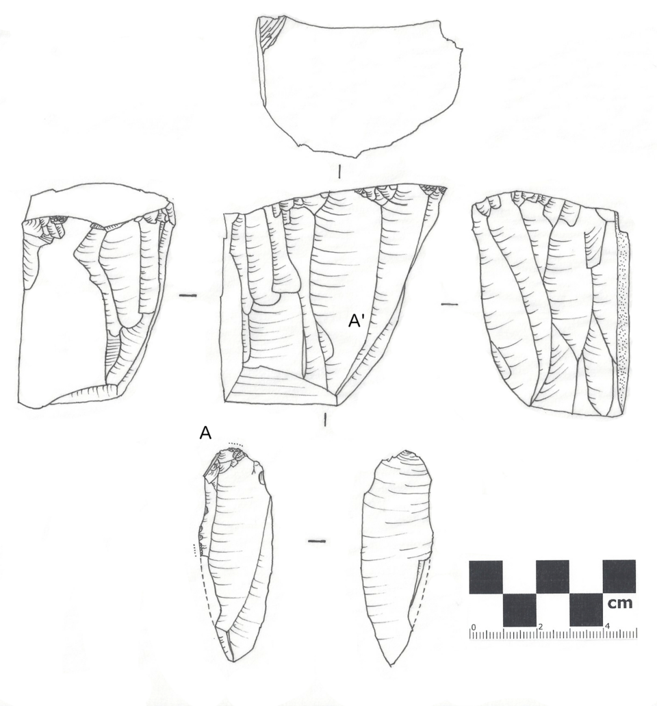 File:Lithic blade and core.png
