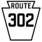 Pennsylvania Route 302 marker