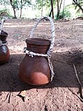 Toddy or palm wine collection pot, India