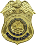 Former badge of a Criminal Investigation Command CID Agent