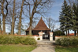 Holy Trinity church in Kaszewice, front view