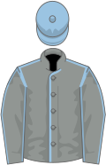 Grey, light blue seams, light blue cap