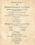 1949 BATC Doomben Cup showing raceday officials