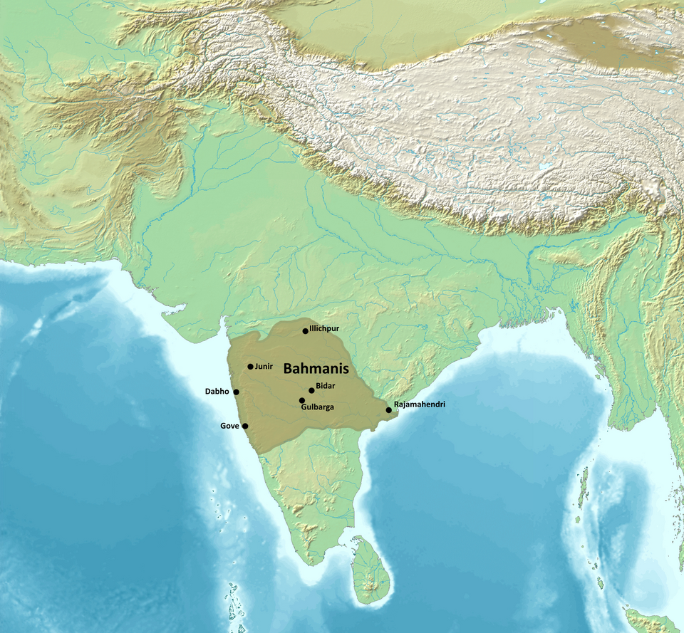 File:Map of the Bahmani Sultanate.png