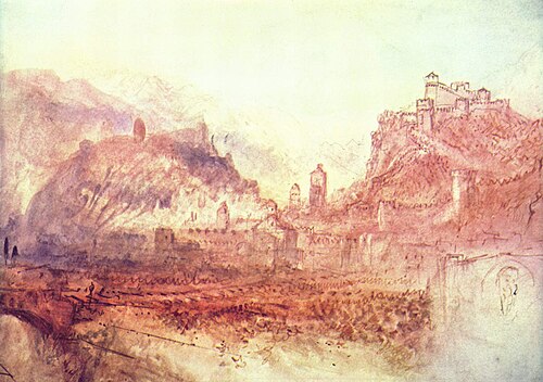 Bellinzona by J. M. W. Turner - 1841.