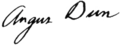 Angus Dun's signature