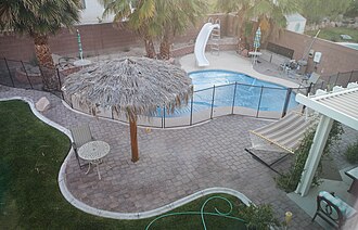 Backyard with pool in Las Vegas, Nevada, United States