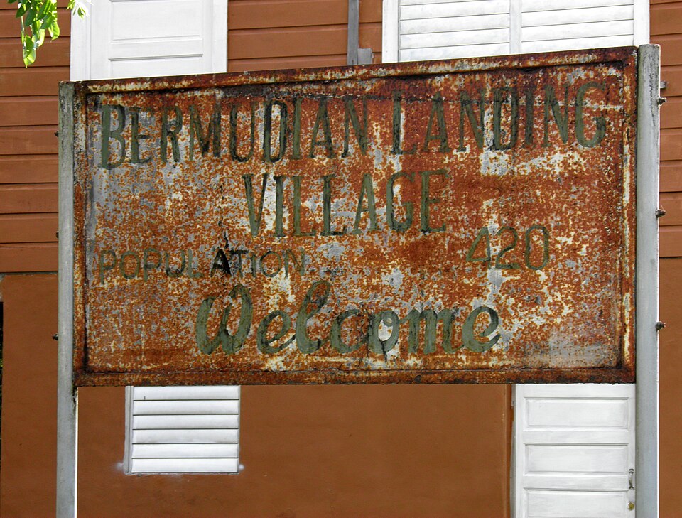 File:Bermudian Landing sign.JPG