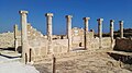 Rhodian peristyle in the House of Theseus in Nea Paphos featuring low screen walls.