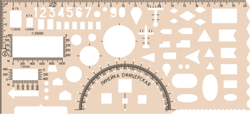 Soviet/Russian combat mission plotter — Officer's ruler (rus. Офицерская линейка [ru])
