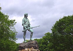 The Minuteman Statue (1899) by H. H. Kitson, a bequest of Francis Brown Hayes to the Town of Lexington