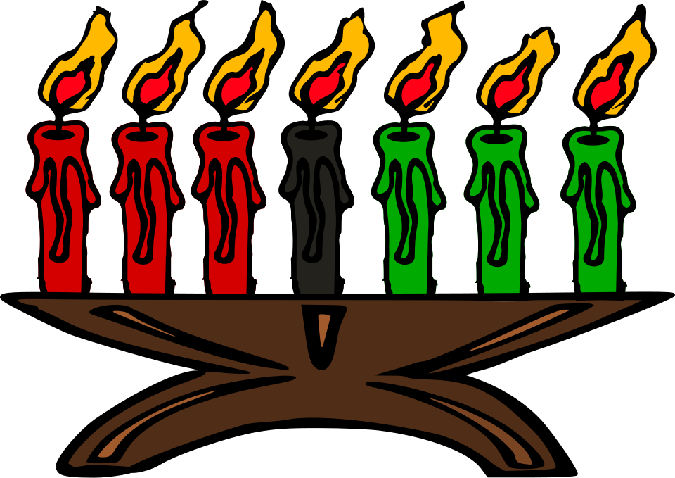 File:Kwanzaa Candles-Kinara.svg