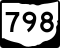 State Route 798 marker