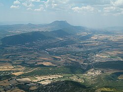 View of Sabiñánigo from Mount Santa Orosia