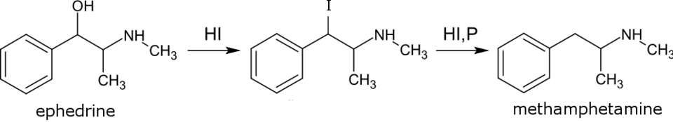 File:Methamphetamine from ephedrine with HI en.png