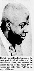 Photo of Burley in the New York Amsterdam News