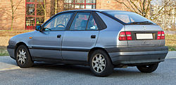 Rear three-quarter view of an early five-door model