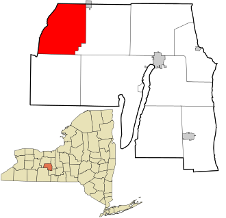 Location in Yates County and the state of New York.