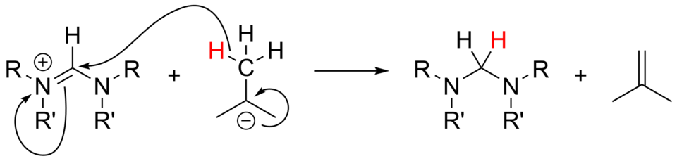 Reduction of formamidinium salts with tert-butyllithium