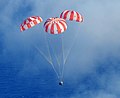 The EFT-1 Orion before splashdown, 5 December 2014