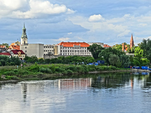 View from the Vistula river: Saint Nicholas (left), St. John the Apostle and Evangelist (right)