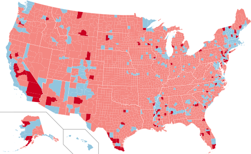 Results by county flips from 2020 to the 2024 presidential election