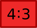 The ratio of width to height of standard-definition television.