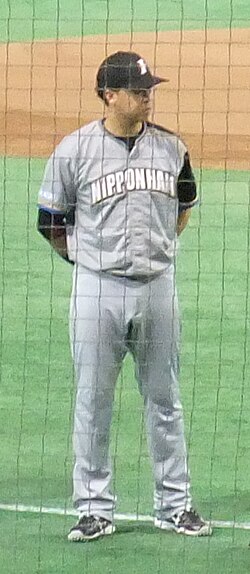 Terrmel Sledge, outfielder of the Hokkaido Nippon-Ham Fighters, at Tokyo Dome, 2009