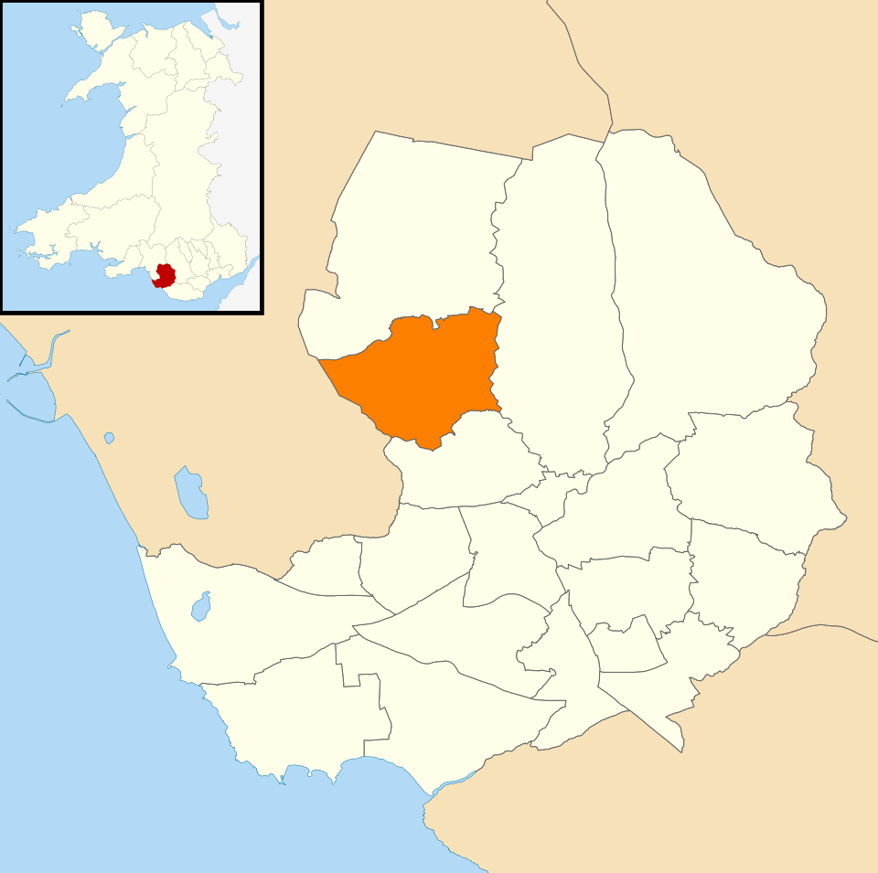 File:Wales Bridgend Community Llangynwyd Middle map.svg