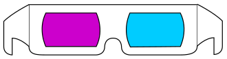 File:3d glasses magenta cyan.svg