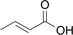 2D representation of the chemical structure of crotonic acid .