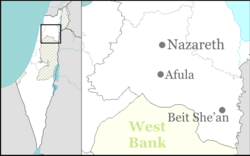 Mizra is located in Jezreel Valley region of Israel