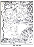 1909 map showing location of Marshall's Hotel (Old Hotel) at top left