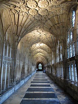 Gloucester Cathedral, the earliest structural example of its kind