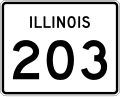 Illinois Route 203 marker
