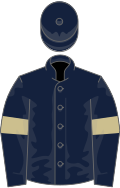 Dark blue, beige armlets